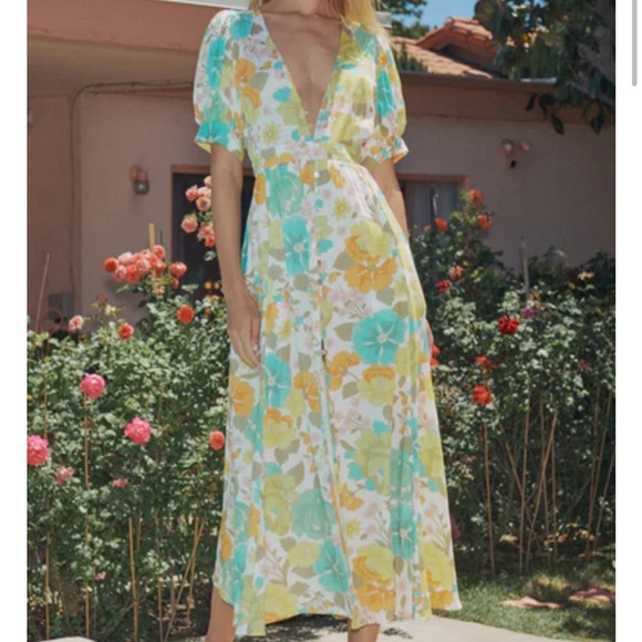 Spell Lemonade Soirée Dress in Citrus - Picture 2 of 10